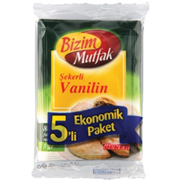 Bizim Mutfak Şekerli Vanilya 5'li 180 g Bizim Mutfak Şekerli Vanilya 5'li 180 g