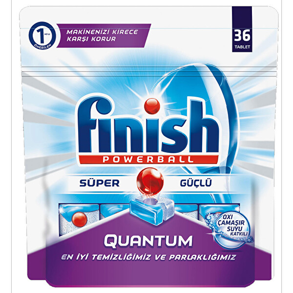 Finish Bulaşık Makinesi Deterjanı Quantum Tablet 36'lı Çamaşır Suyu Etkili Finish Bulaşık Makinesi Deterjanı Quantum Tablet 36'lı Çamaşır Suyu Etkili