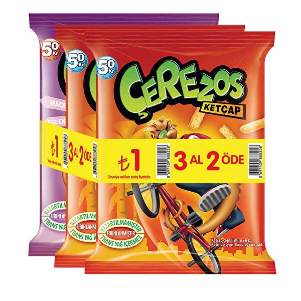 Çerezos 3'lü Paket 60 g Çerezos 3'lü Paket 60 g
