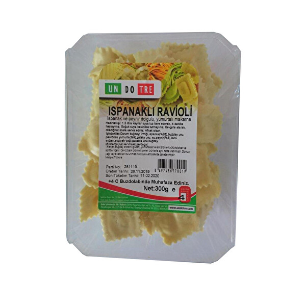 Tricolore Ricotto Peynir-Ispanak Ravioli 300 Gr