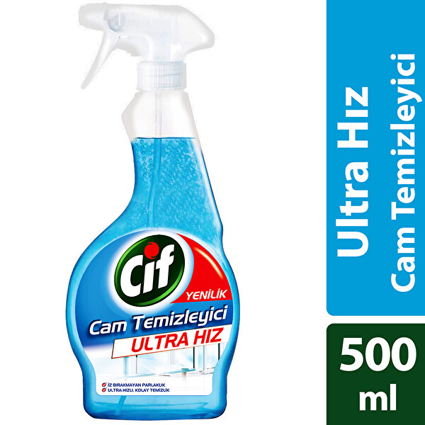 Cif Sprey Ultra Hız Cam Temizleyici 500 ml Cif Sprey Ultra Hız Cam Temizleyici 500 ml