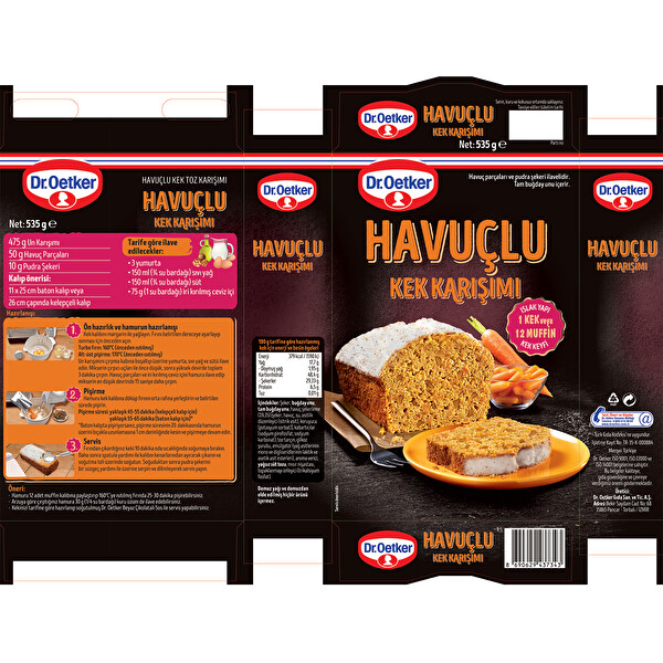 Dr. Oetker Havuçlu Kek 535 g 30072608 CarrefourSA