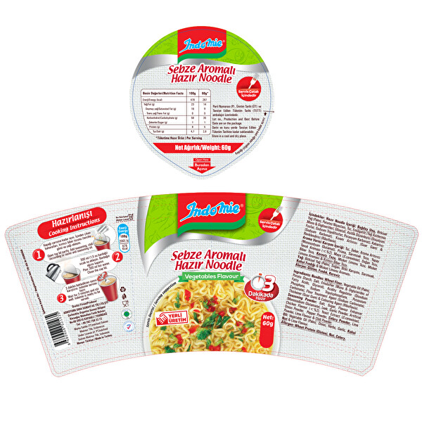 Indo Mie Sebzeli Noodle 60 g Indo Mie Sebzeli Noodle 60 g