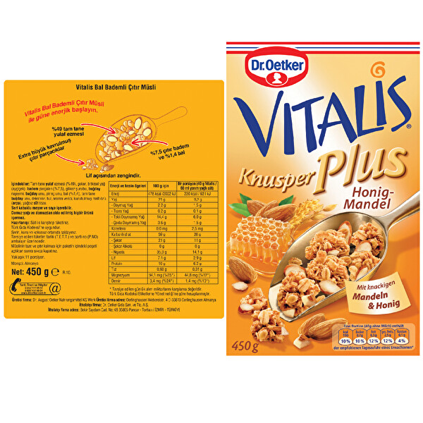 Dr. Oetker Vitalis Ballı 450 g Dr. Oetker Vitalis Ballı 450 g