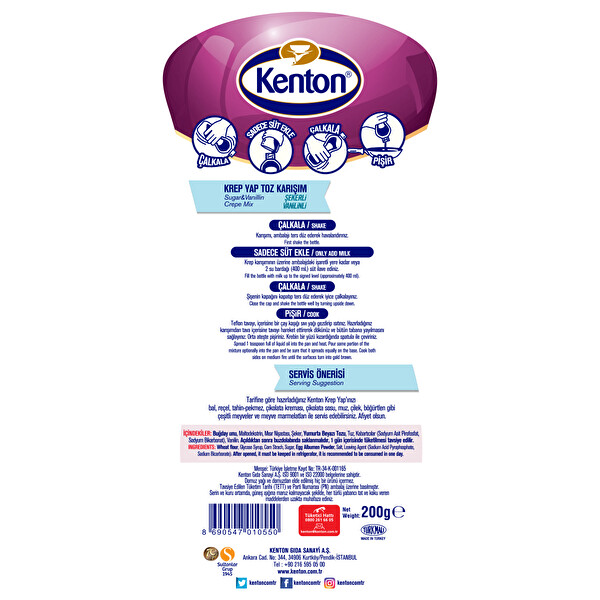 Kenton Krep Yap Şekerli 200 g Kenton Krep Yap Şekerli 200 g