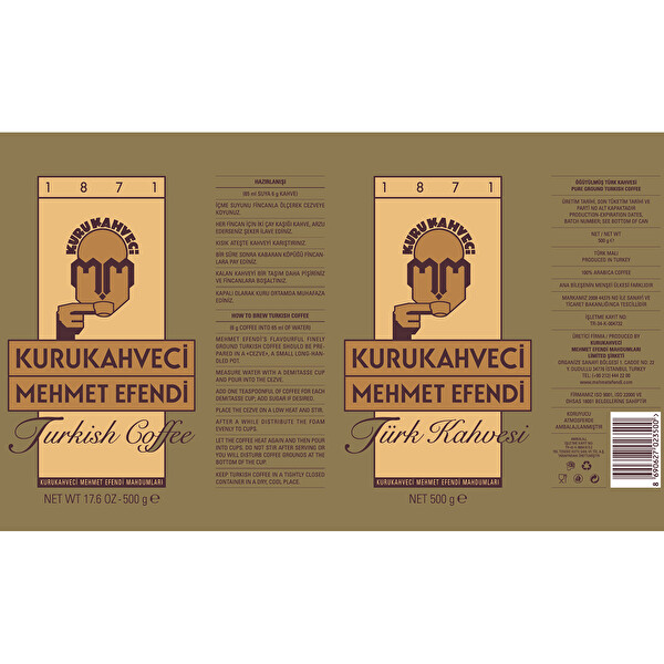 Mehmet Efendi Turk Kahvesi 500 G Teneke Kutu 30076453 Carrefoursa