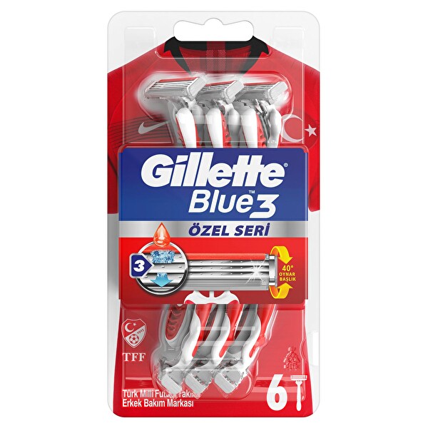 Gillette Blue3 Milli Takım Özel Paketi Tıraş Bıçağı 6'lı Gillette Blue3 Milli Takım Özel Paketi Tıraş Bıçağı 6'lı