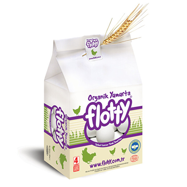 Flotty Organik Yumurta 4lü 53-62 g Flotty Organik Yumurta 4lü 53-62 g