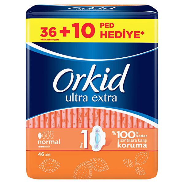Orkid Ultra Extra Hijyenik Ped Normal Tekli Paket 10'lu Orkid Ultra Extra Hijyenik Ped Normal Tekli Paket 10'lu