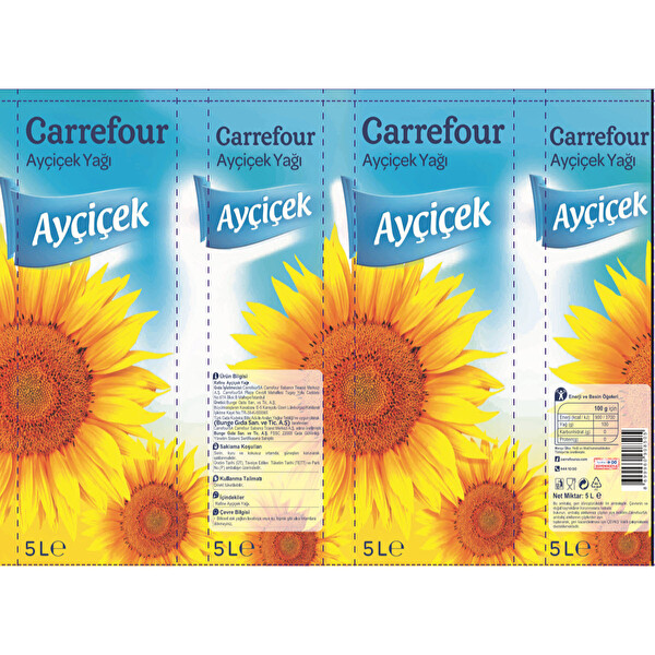 Carrefour Ayçiçek Yağı 5 lt Teneke