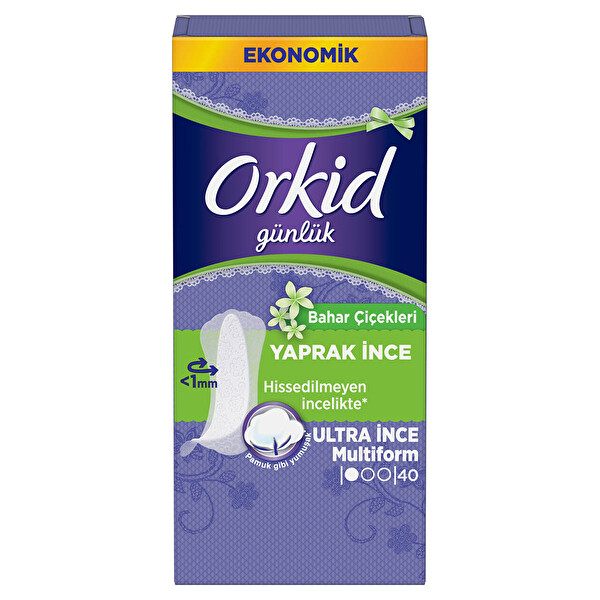 Orkid Yaprak Günlük Ped Bahar Çiçekleri Ekonomik Paket 40 Ped Orkid Yaprak Günlük Ped Bahar Çiçekleri Ekonomik Paket 40 Ped