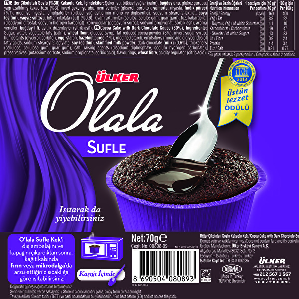 Ulker Olala Sufle Kek 70 G 30079582 Carrefoursa