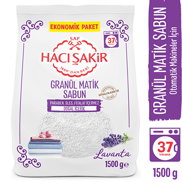 haci sakir lavanta otomatik makineler icin 37 yikama granul matik sabun 1500 g 30079871 carrefoursa