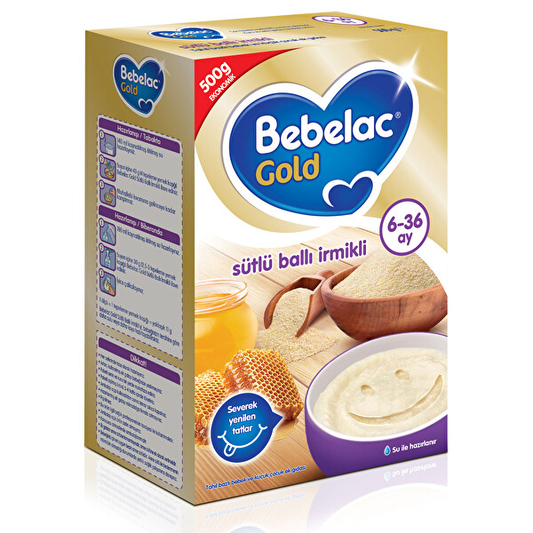 Bebelac Gold Sütlü Ballı İrmikli Ekonomik Kaşık Maması 500 g Bebelac Gold Sütlü Ballı İrmikli Ekonomik Kaşık Maması 500 g