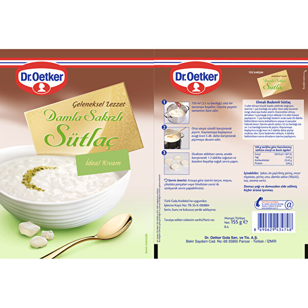 Dr Oetker Damla Sakizli Sutlac 155 G 30080942 Carrefoursa