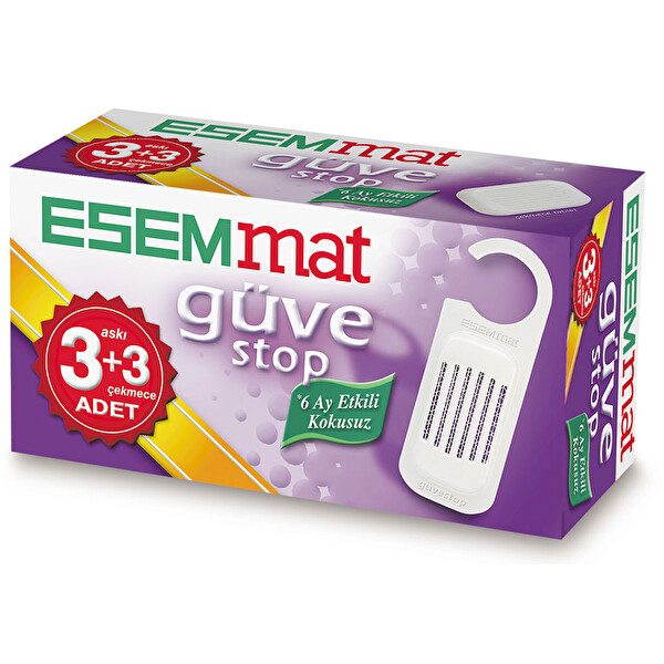 Esemmat 3 Askı Güve Stop Çekmece Esemmat 3 Askı Güve Stop Çekmece