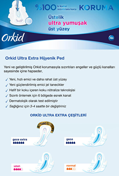 Orkid Ultra Extra Hijyenik Ped Normal Dev Ekonomi Paketi 40 Ped Orkid Ultra Extra Hijyenik Ped Normal Dev Ekonomi Paketi 40 Ped