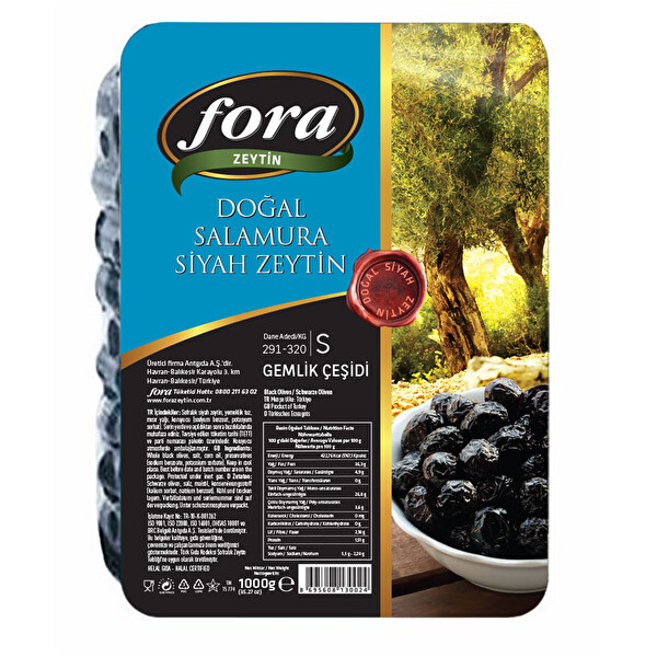 Fora Gemlik S Boy Zeytin 1000 g Fora Gemlik S Boy Zeytin 1000 g