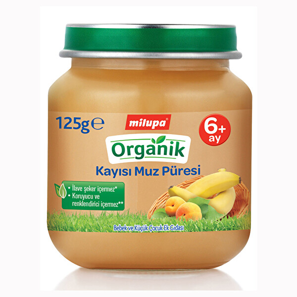 Milupa Organik Kayısı Muz Püresi 125Gr Milupa Organik Kayısı Muz Püresi 125Gr