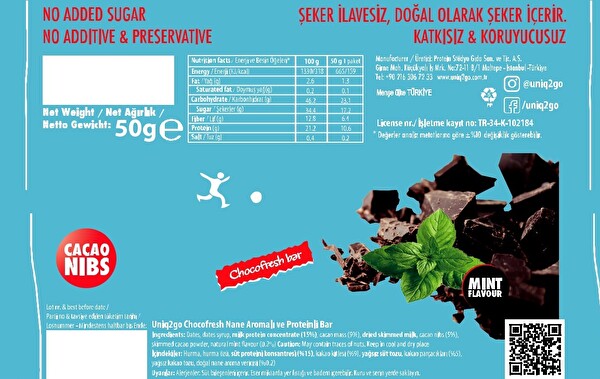 Uniq 2 Go Choco Fresh 50 g Uniq 2 Go Choco Fresh 50 g