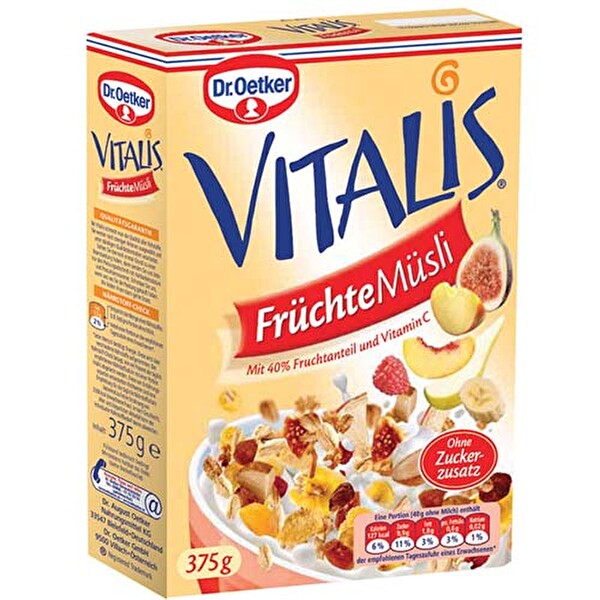 Dr. Oetker Vitalis Meyveli Müsli 375 g Dr. Oetker Vitalis Meyveli Müsli 375 g
