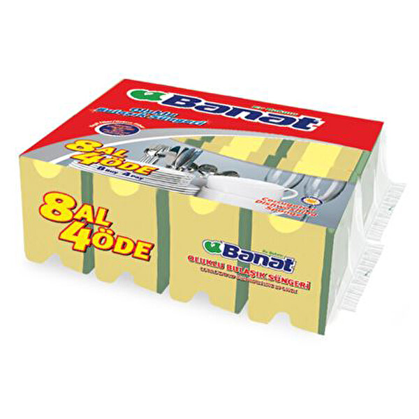 Banat Oluklu Bulaşık Süngeri 8 Al 4 Öde Banat Oluklu Bulaşık Süngeri 8 Al 4 Öde