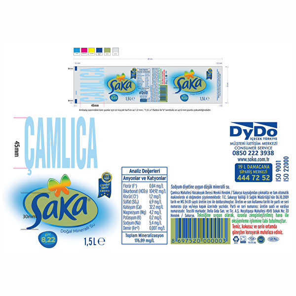 Saka Su 1.5 lt Saka Su 1.5 lt