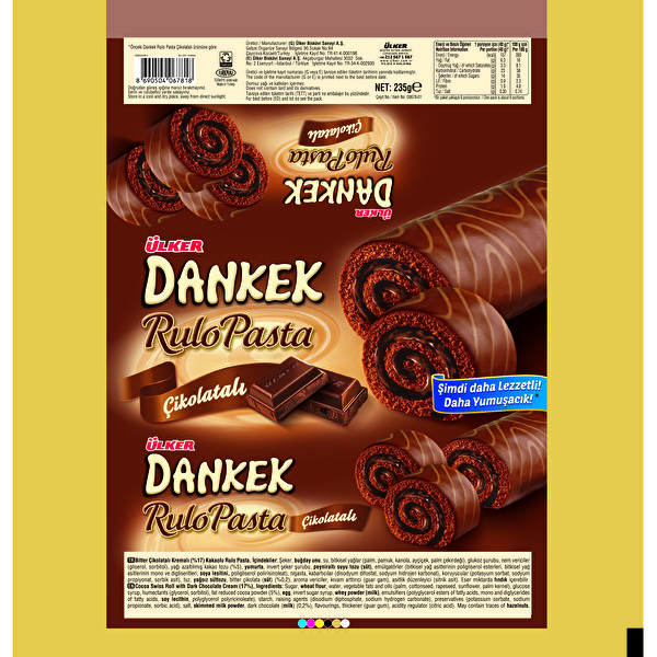 Ülker Dankek Rulo Pasta Çikolatalı Kek 245 g Ülker Dankek Rulo Pasta Çikolatalı Kek 245 g