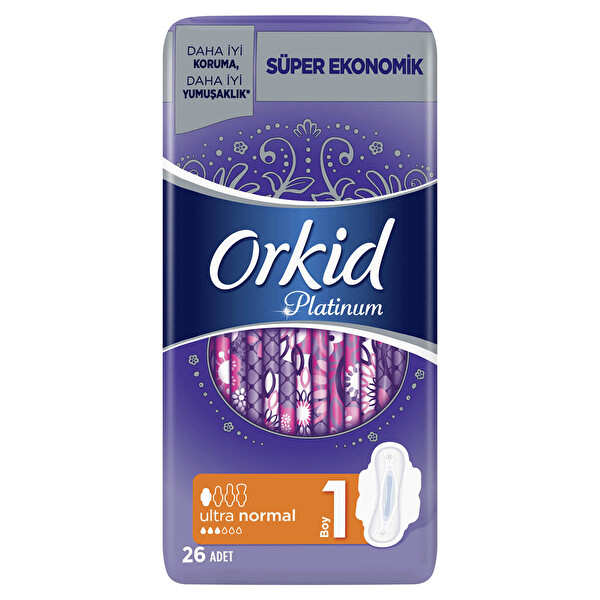 Orkid Platinum Hijyenik Ped Normal Süper Ekonomik Paket 26 Ped Orkid Platinum Hijyenik Ped Normal Süper Ekonomik Paket 26 Ped