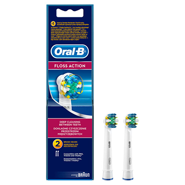 Oral-B Diş Fırçası Yedek Başlığı Floss Action 2 adet Oral-B Diş Fırçası Yedek Başlığı Floss Action 2 adet