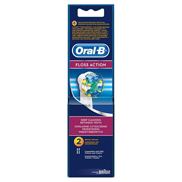 Oral-B Diş Fırçası Yedek Başlığı Floss Action 2 adet Oral-B Diş Fırçası Yedek Başlığı Floss Action 2 adet