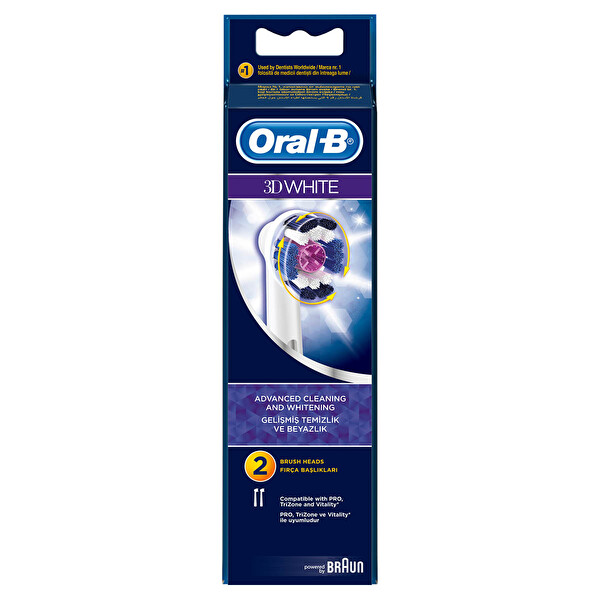 Oral-B Diş Fırçası Yedek Başlığı Pro White 2 adet Oral-B Diş Fırçası Yedek Başlığı Pro White 2 adet