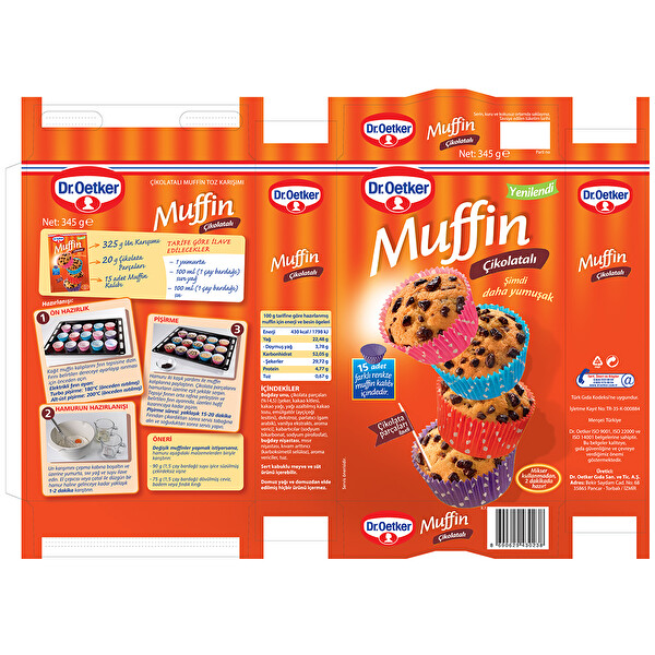 Dr. Oetker Çikolatalı Muffin 345 g Dr. Oetker Çikolatalı Muffin 345 g