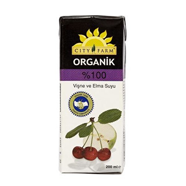 Organik %100 Vişne-Elma Suyu 200 ML (Kutu) Organik %100 Vişne-Elma Suyu 200 ML (Kutu)