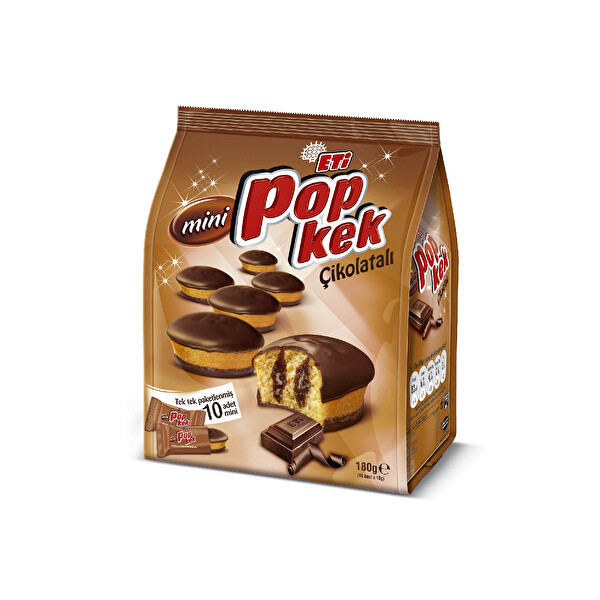 Eti Pop Kek Mini Kakaolu 10 Adet 180 Gr