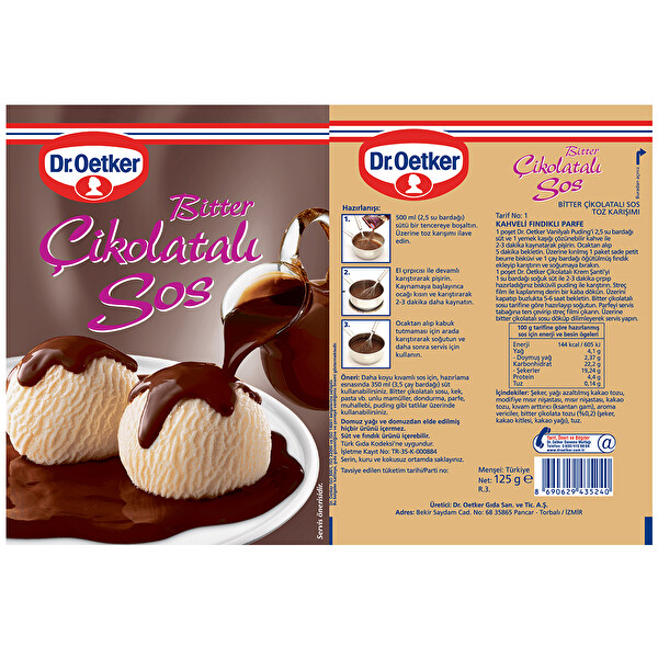 Dr. Oetker Bitterli Çikolata Sosu 125 g Dr. Oetker Bitterli Çikolata Sosu 125 g