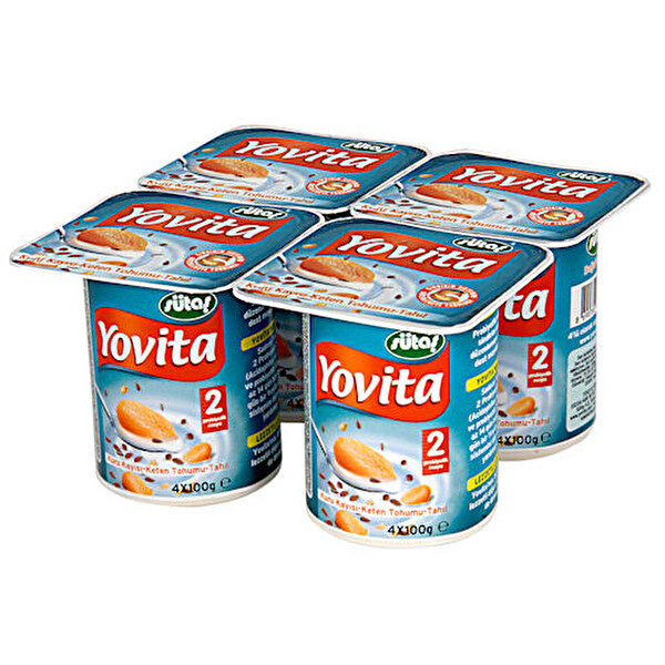 Sütaş Yovita Kuru Kayısı-Keten Tohumu 4x100 g Sütaş Yovita Kuru Kayısı-Keten Tohumu 4x100 g