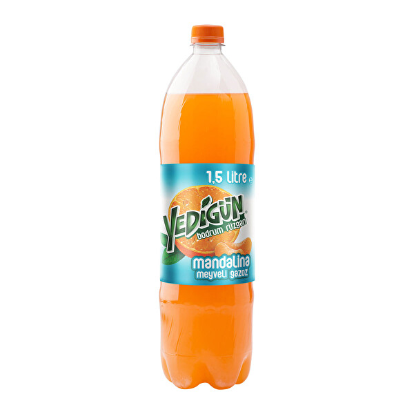 Yedigün Bodrum Rüzgarı Mandalina Meyveli Gazoz Pet 1,5 Lt Yedigün Bodrum Rüzgarı Mandalina Meyveli Gazoz Pet 1,5 Lt