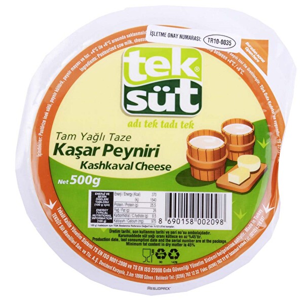 Teksüt Piknik Kaşar 500 g Teksüt Piknik Kaşar 500 g