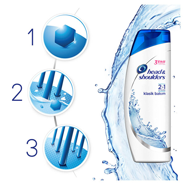 Head & Shoulders 2'si 1 Arada Şampuan Klasik Bakım 360 ml Head & Shoulders 2'si 1 Arada Şampuan Klasik Bakım 360 ml