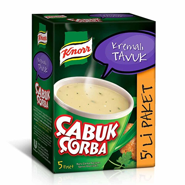 Knorr Çabuk Çorba Kremalı Tavuk- 5 al 4 öde Knorr Çabuk Çorba Kremalı Tavuk- 5 al 4 öde