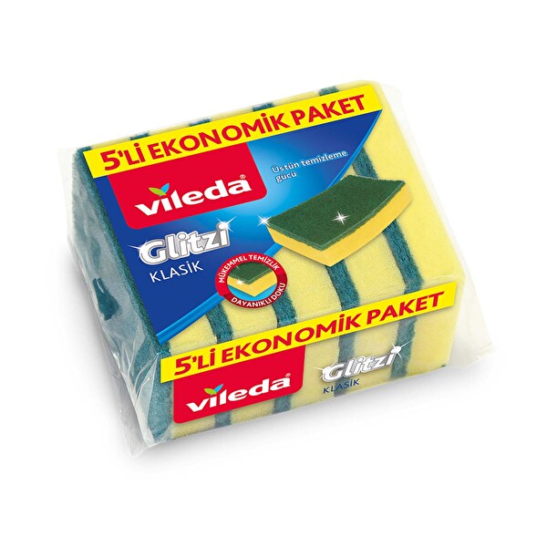 Vileda Oluksuz Yeşil Sünger 5'li