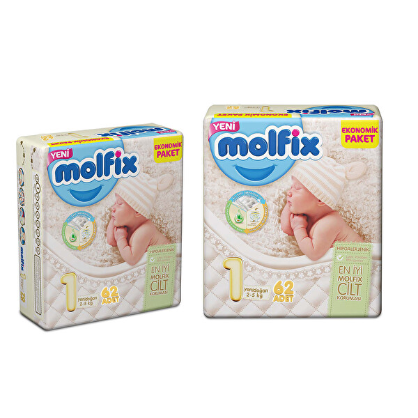 Molfix Yenidoğan 1 Numara+Islak Havlu Molfix Yenidoğan 1 Numara+Islak Havlu