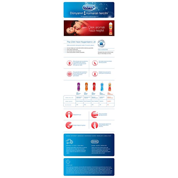 Durex Kayganlaştırıcı Play Çilekli 50ml Durex Kayganlaştırıcı Play Çilekli 50ml