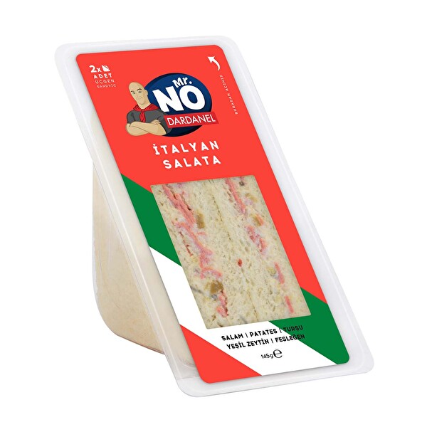 Mr. No Klasik İtalyan Salatalı Üçgen Sandviç 145 Gr