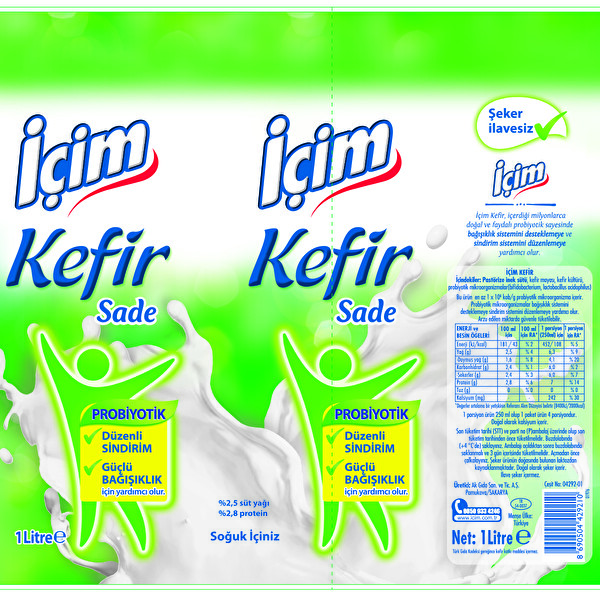 İçim Kefir Sade 1 lt İçim Kefir Sade 1 lt