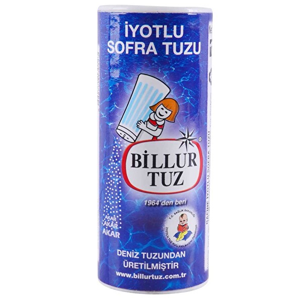Billur İyot Tuz/Tuzluklu 125 g Billur İyot Tuz/Tuzluklu 125 g