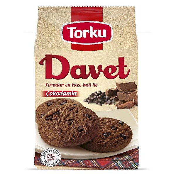 Torku Davet Çikolata Damlalı Bisküvi 140 g Torku Davet Çikolata Damlalı Bisküvi 140 g