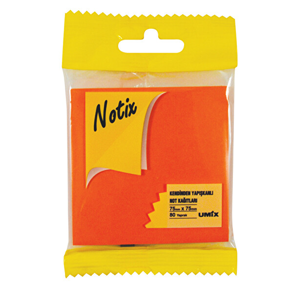 Notix Neon 80 Yaprak Sarı Post-It 75X75 Notix Neon 80 Yaprak Sarı Post-It 75X75