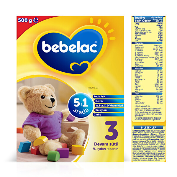 Bebelac 3 Devam Sütü 500 g Bebelac 3 Devam Sütü 500 g